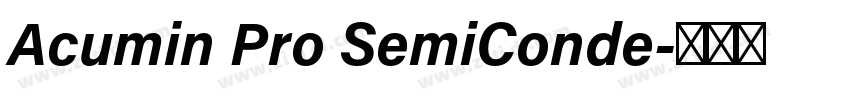 Acumin Pro SemiConde字体转换